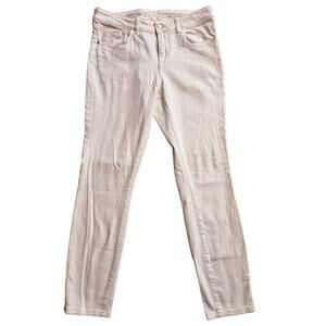 Pilcro & the Letterpress Straight Fit Mid Rise Cream Ivory Jeans Women's Size 29